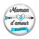 Cabochon Verre - maman d'amour forever