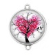 Connecteur Cabochon Argent - arbre de vie