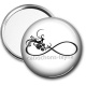 Miroir de poche - signe infini oiseau