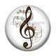 Cabochon Résine - note de musique