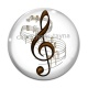 Cabochon Verre - note de musique