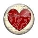 Cabochon Verre - coeur
