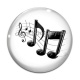 Cabochon Verre - note de musique