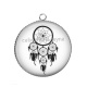 Pendentif Cabochon Argent - dreamcatcher