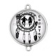 Connecteur Cabochon Argent - country