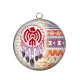 Pendentif Cabochon Argent - dreamcatcher