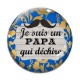 Cabochon Verre - un papa qui déchire
