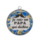 Pendentif Cabochon Argent - un papa qui déchire