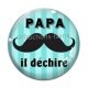 Cabochon Verre -  papa qui déchire