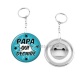 Porte clés décapsuleur - papa qui déchire