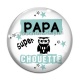 Cabochon Verre - papa super chouette