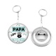 Porte clés décapsuleur - papa super chouette