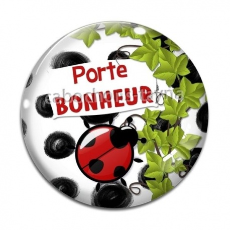 Cabochon Verre - porte bonheur