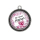 Pendentif Cabochon Argent - maman je t'aime