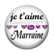 Cabochon Résine - je t'aime marraine