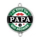 Connecteur Cabochon Argent - je suis un papa qui déchire