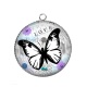 Pendentif Cabochon Argent - papillon