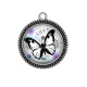 Pendentif Cabochon Argent - papillon