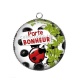 Pendentif Cabochon Argent - porte bonheur