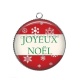 Pendentif Cabochon Argent - joyeux noël