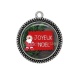 Pendentif Cabochon Argent - joyeux noël