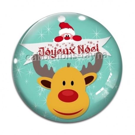 Cabochon Verre - joyeux noël