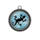 Pendentif Cabochon Argent - Salamandre