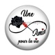 Cabochon Résine - une amie pour la viie