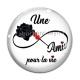 Cabochon Verre - une amie pour la viie