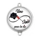 Connecteur Cabochon Argent - une amie pour la viie