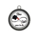 Pendentif Cabochon Argent - une amie pour la viie