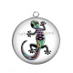 Pendentif Cabochon Argent - Salamandre