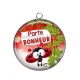 Pendentif Cabochon Argent - porte bonheur