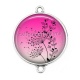 Connecteur Cabochon Argent - pissenlit