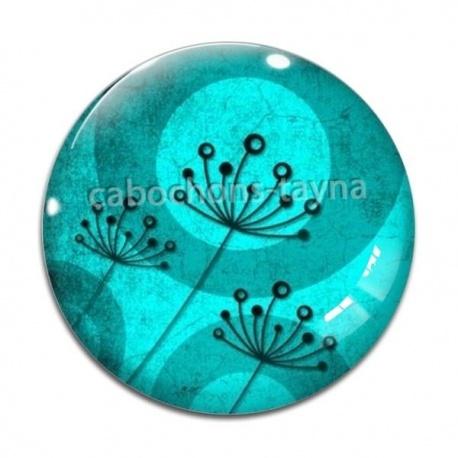 Cabochon Verre - pissenlit
