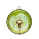 Pendentif Cabochon Argent - pissenlit