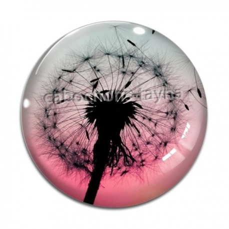 Cabochon Verre - pissenlit
