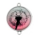 Connecteur Cabochon Argent - pissenlit