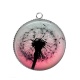 Pendentif Cabochon Argent - pissenlit