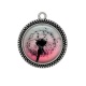Pendentif Cabochon Argent - pissenlit
