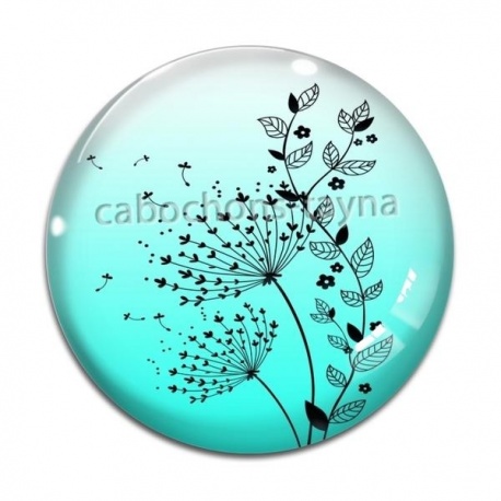 Cabochon Verre - pissenlit