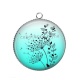 Pendentif Cabochon Argent - pissenlit