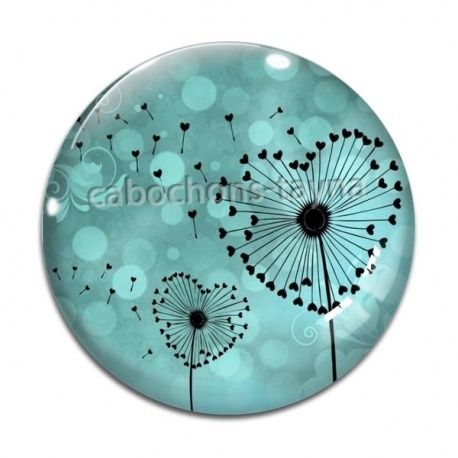 Cabochon Verre - pissenlit