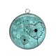 Pendentif Cabochon Argent - pissenlit