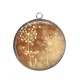 Pendentif Cabochon Argent - pissenlit