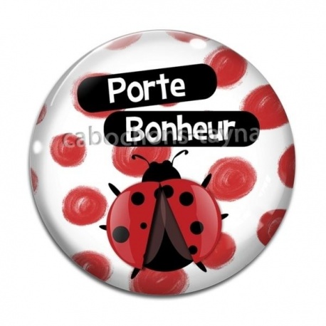 Cabochon Verre - porte bonheur