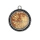 Pendentif Cabochon Argent - pissenlit