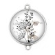 Connecteur Cabochon Argent - pissenlit