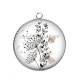 Pendentif Cabochon Argent - pissenlit