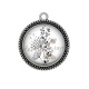 Pendentif Cabochon Argent - pissenlit